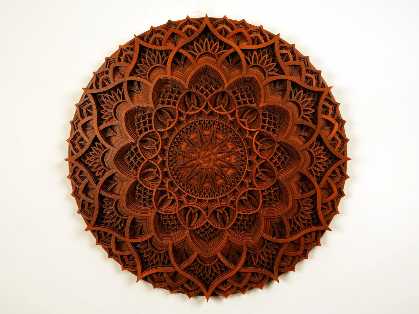 Dare Decor Handcrafted Layered Mandala Wall Art – Wooden Boho Home Décor