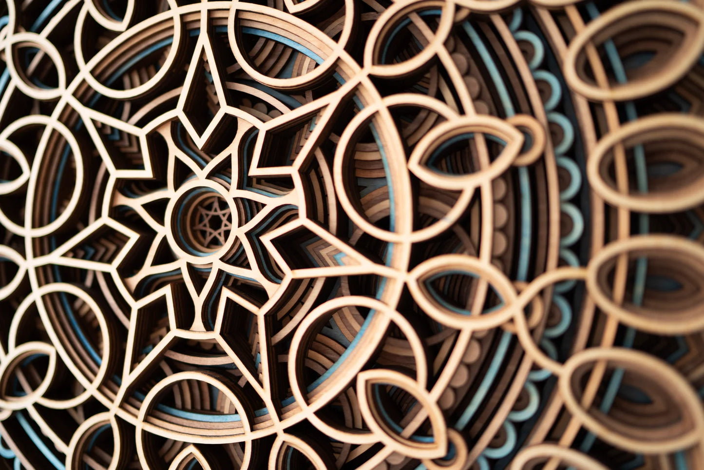 Dare Decor Luxury Mandala Wall Art – Handcrafted Layered Wooden Décor